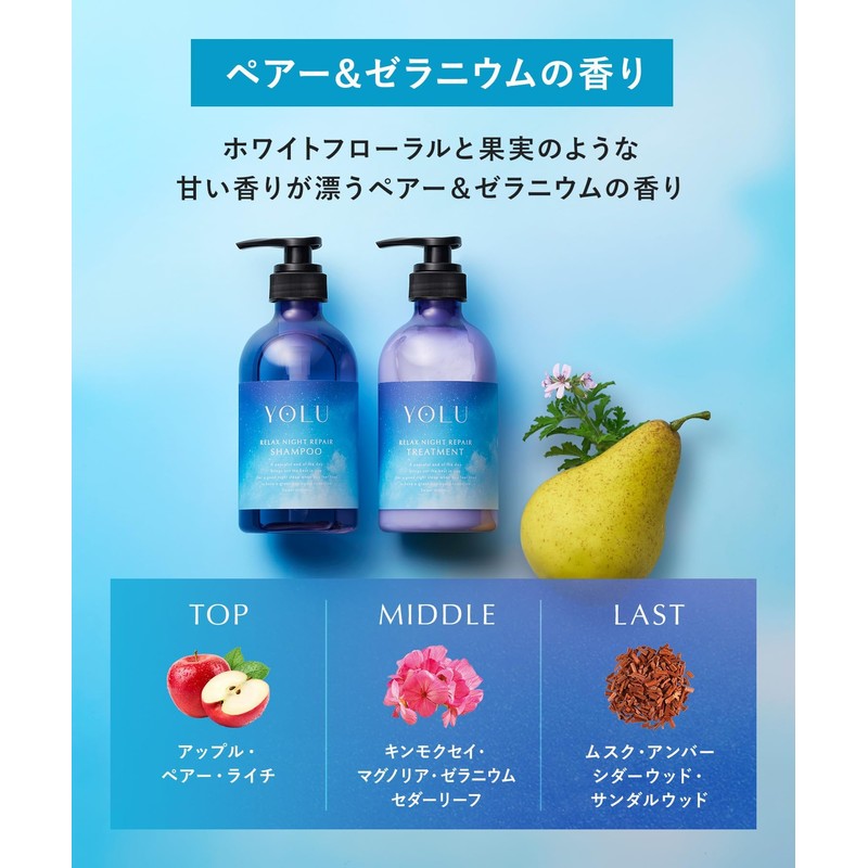YOLU Shampoo, Relaxing Night Repair for Ridges Care, Concentrated Repair,