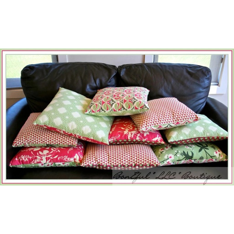 Westminster Fabrics BonEful Fabric FQ Cotton Decor Calico Green Pink