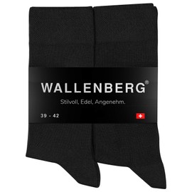 Wallenberg Business Socks Men Women Cotton 5-10 Pairs - Black