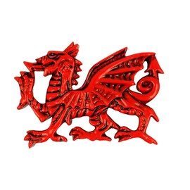 Wales Dragon Resin Printed Magnet | Bold & Mythical Welsh Red Dragon Design | Durable Resin Construction | Fridge Magnet Souvenir for Welsh Fans, Tourists & Collectors