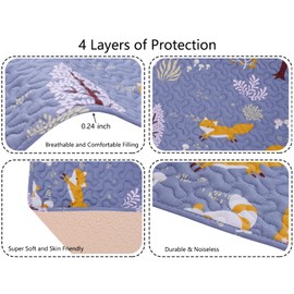 Padded Pack and Play Fitted Sheet Breathable Thick Crib Sheets, Quilted 38x26” Baby Mattress Sheet Protector, Soft Portable Mini Crib Sheet for Baby Boys and Girls