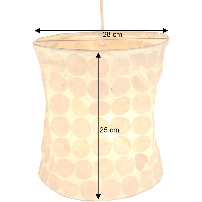 GURU SHOP Lokta Annapurna Round Boho Paper Pendant Lampshade, Handmade
