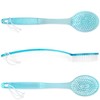 DecorRack Bath Brush with Bristles, Long Handle for Exfoliating Back,