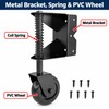 4-Inch Spring-Loaded Gate Wheel – Shock-Absorbing Metal Bracket for Swing