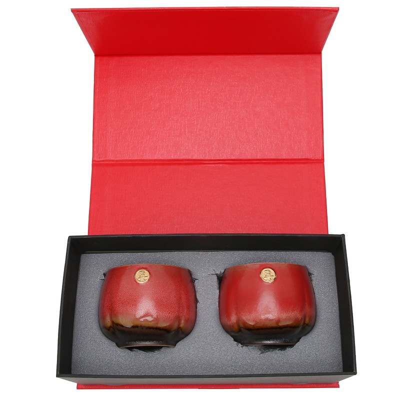2Pcs Ceramic Cup Vintage Chinese Style Tea Cup Kung Fu
