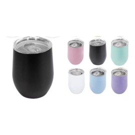 PromoOpción Vaso Termo Acero Inoxidable Vino Cafe Te 350ml Colores Color Dorado Termo Dijon