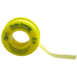 Duda Energy 5 Rolls of 1/2" x 260" Yellow Teflon Thread Seal Tape 1.2g/cm³, 89 Micron / 3.5 Mil, Pipe Sealant
