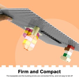 Etarnfly 4 Pack Peel-and-Stick Building Baseplates, 10”x10” Classic Building Boards - 100% Compatible with All Major Brands of Toy Building Sets, Sturdy Stacking Play Table Top, Grey