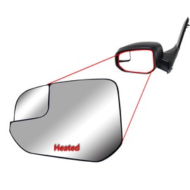 Replacement Driver Left Side Mirror Glass Heated with Blind Spot Glass and Back Plate for Ford Transit Connect from 2014 to 2023