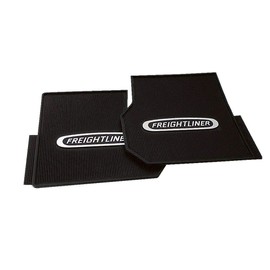 Freightliner Coronado/Columbia Heavy Duty 1/2" Rubber Vinyl Front Floor Mats-Set Black
