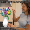 Vocrev Icons Wildflower Bouquet Building Set for Adults, with Vase