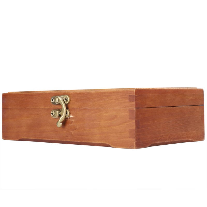 Wooden Box Antique Rectangle Children Stationery Case Desktop MultiFunction Storage