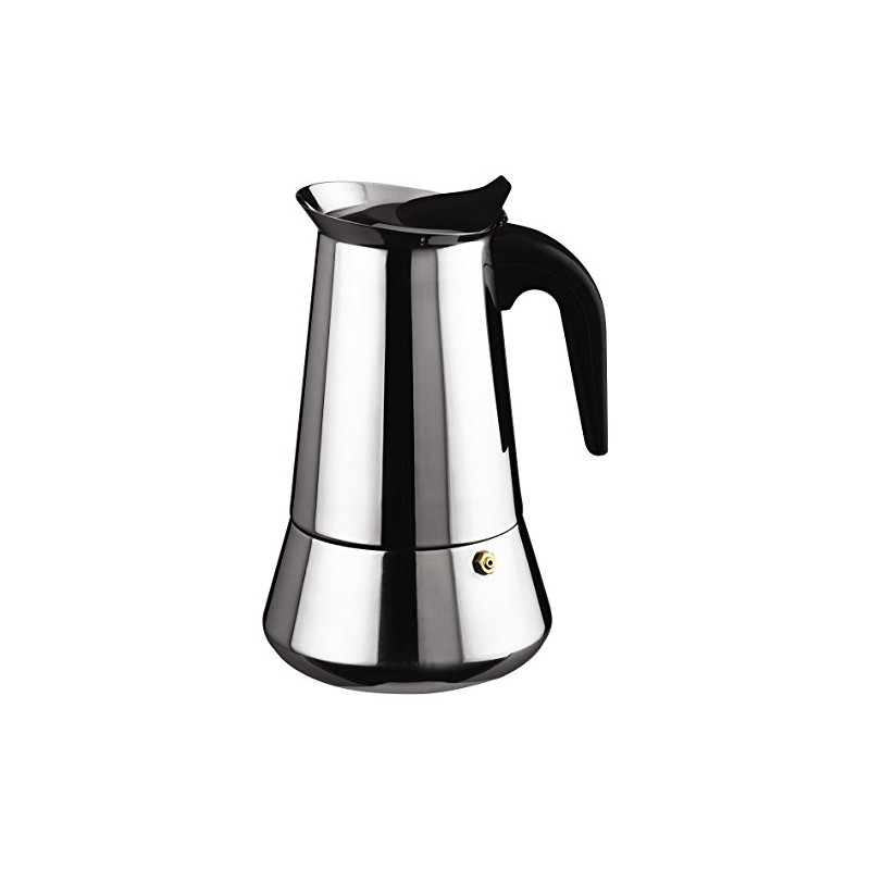 Ilsa Espresso Bonkaffe Stainless Steel Italian Cafetiere, Silver 9 cups