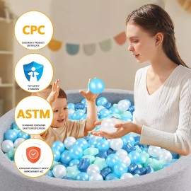 Heopeis Soft Plastic Ball Pit Balls, 100pcs Plastic Toy Balls for Kids, Gift for Baby...