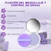 Base Maquillaje Polvo Compacto Matte Con Espejo Lavanda