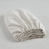 DAPU Fitted Sheet Linen Cotton Bed Sheet (Beige, 100 x