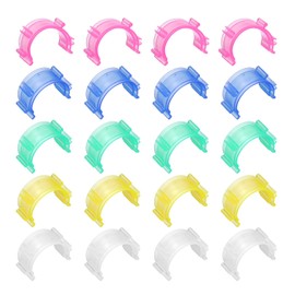 sourcing map 50pcs Bobbin Holder Set Plastic Bobbin Clamps Sewing Tool Clip Thread Clips Holder for Sewing Machines Organizing Threads & Avoiding Tangles, 5 Color