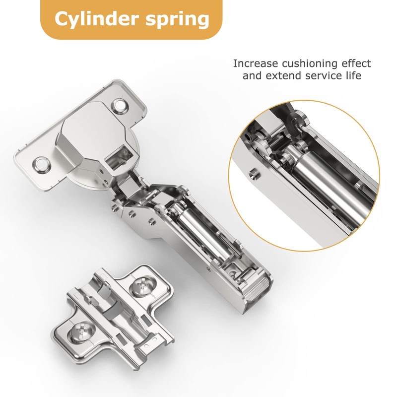 Furniware 2 pcs Soft Close Cabinet Hinge,110 Degree Inset Kitchen
