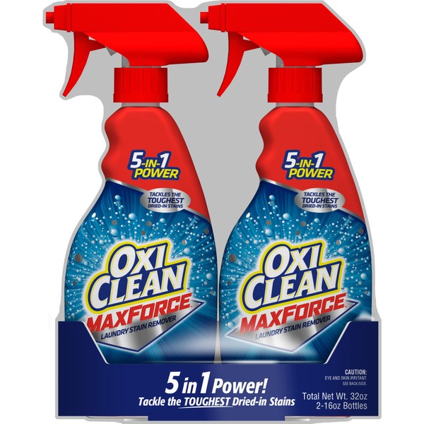 OxiClean MaxForce Laundry Stain Remover, 16 Fl. oz. Twin Pack