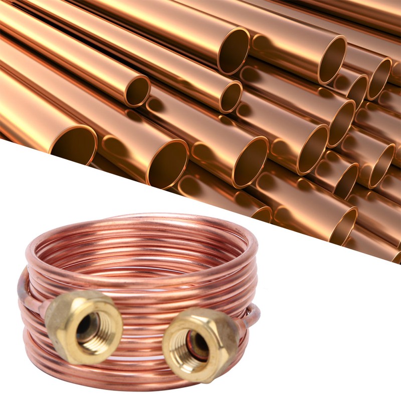 Soft Flexible Copper Capillary Tubing 2.8mm G1/4" Refrigeration Parts (2000mm)