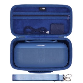 Hard Case for New Bose SoundLink Max Portable Speakers by LTGEM, Soundlink Max Large Waterproof Bluetooth Speaker Case with Shoulder Strap(Blue)