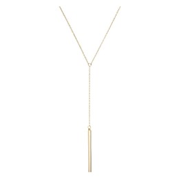 HUASAI Y Necklace Dainty Disc Pendant Necklace CZ Long Lariat Chain Jewelry for Women (Gold)…