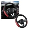 povtii Car Steering Wheel Cover, 15 Inch Leather Breathable Auto
