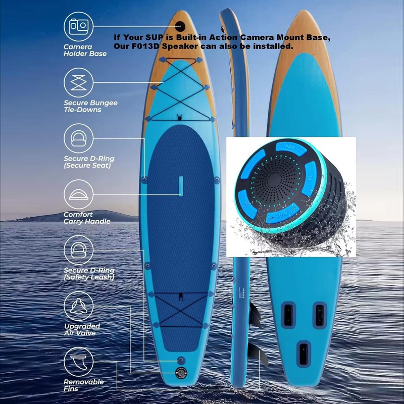 Portable Bluetooth Speaker with LED Light IPX7 Waterproof Portable Bluetooth