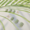 24 Pcs Green Square Press on Nails Short Fake Nails