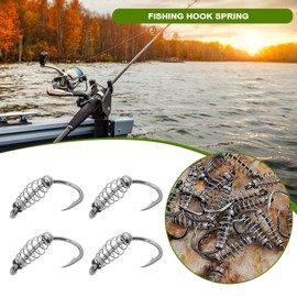 ECSiNG 40 Pezzi Amo A Molla Amo Pesca Attrezzatura Pesca Attrezzatura Pesca Amo Pesca A Forma Pesce Gatto Attrezzatura Pesca A Forma Pesce Con Barra Compatibile Con Power Bait Dough (misura N. 10)