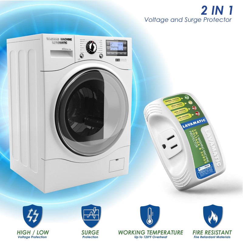 Lavamatic WS-10521 Electronic Voltage & Surge Protector for Front and