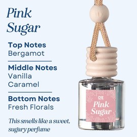 Scented Car Air Freshener - Long Lasting Car Diffuser - Last 60+ Days:_Pink Sugar