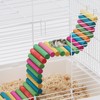 RENEWREVITAL Hamster Bridge, Flexible Bendy Climbing Ladder, Hanging Wooden Hamster