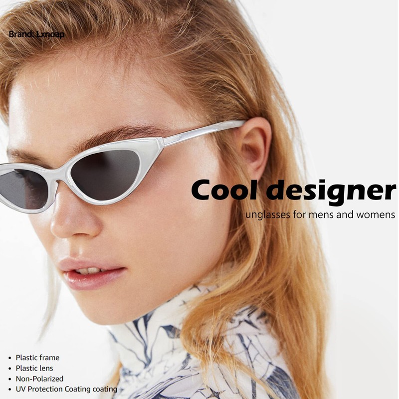Lxnoap Cat Eye Retro Vintage Sunglasses for Women Clout Goggles