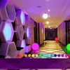 LED Round Lamp RGBW 24Key Remote Control 16Color Dimmable 4Mode