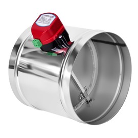 ZOWZEA 8" Motorized Duct Damper,On/Off Backdraft Damper Control, Stainless Steel Airflow Control Damper for HVAC System, 24V AC