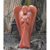 Crocon Red Sand Jasper Gemstone Carved Angel Healing Statues Guardian