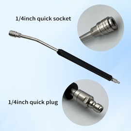Pressure Washer Extension Wand Stainless Steel Washer Wand 1/4 inch High-pressure Cleaning Accessory 41cm