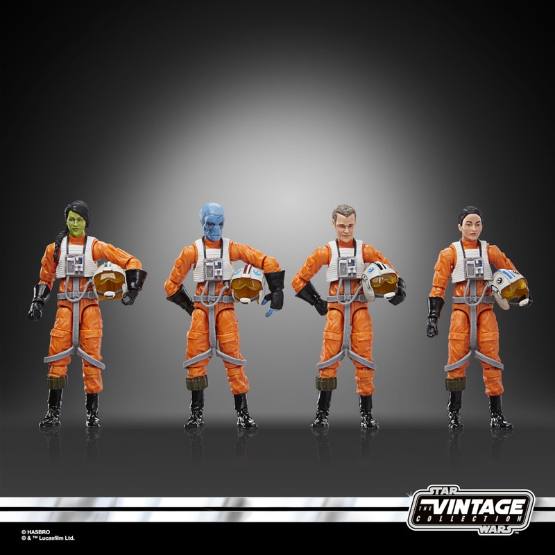 STAR WARS The Vintage Collection X-Wing Pilot 4-Pack, Ahsoka 3.75