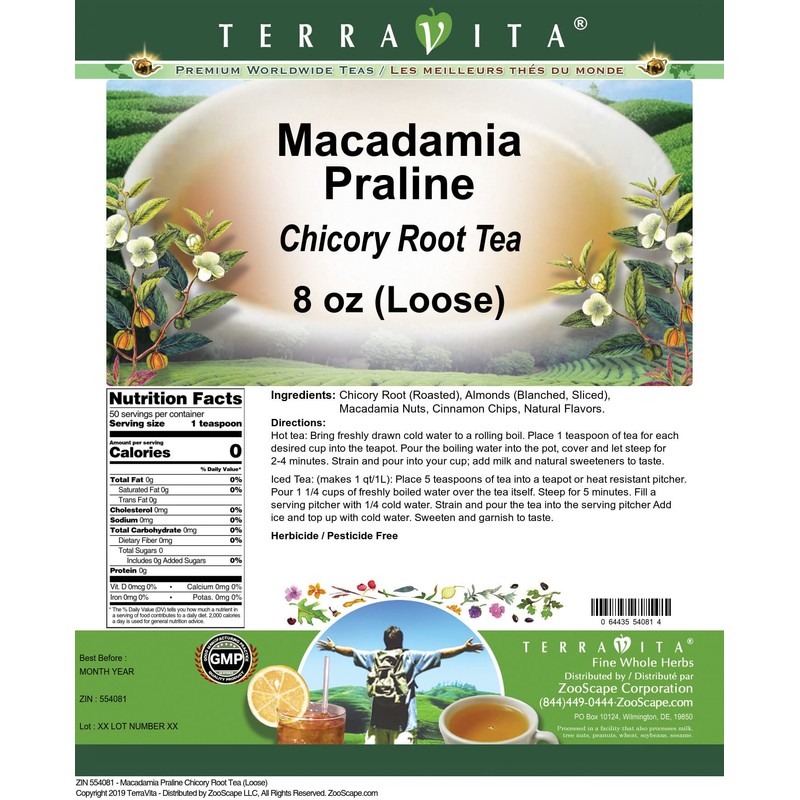 Macadamia Praline Chicory Root Tea (Loose) (8 oz, ZIN: 554081)
