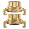 Brass Quick Couplings, Pack of 2 1 Inch Hose Connection,