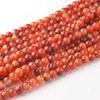8mm Round Orange Striped Agate Natural Stone Beads for Bracelets