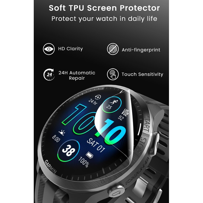 Yaekea 6 Pack Screen Protector for Garmin Forerunner 965 47mm