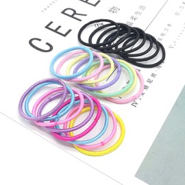 LEDUODO 300 Pcs Elastic Hair Ties - Small Size Elastic Hair Ties for Girls Multicolor Hair Bands Elastic Ponytail Holder (Multicolor)