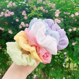 7Pcs Hair Scrunchies for Girls, Girls Hair Scrunchies Ponytail Holders, Colorful Ponytail Holders Hair Scrunchies, Hair Ties for Women Girls.