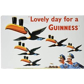Signs 4 Fun SIGM684 Guinness - Lovely Day Metal Sign, Grey