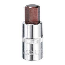 uxcell 9/16" Hex Bit Socket 1/2" Drive SAE S2 Steel Square Drive Socket Extension Impact Bit Socket Ratchet Wrench Accessories for Turns Power Drill Into Nut Driver