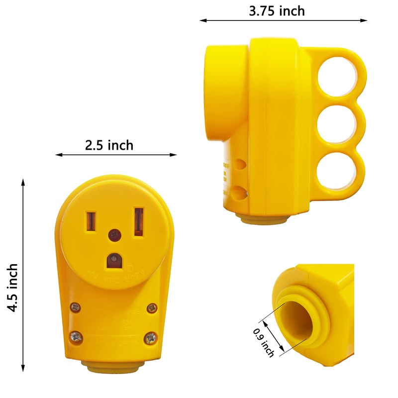 Suplevel NEMA 6-50R Plug Replacement, ETL Listed