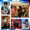 YTbeauty Black Men Wig + Glasses for Disco Costume Heat