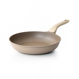 PRICUSIS Nonstick Frying Pan, 8/10/12 Inch Skillet with Stay Cool Handle, Stain/Scratch/Crack Proof, Induction Compatible & Oven Safe, Dishwasher Safe, PFOA Free(10-Inch, Natural Linen)